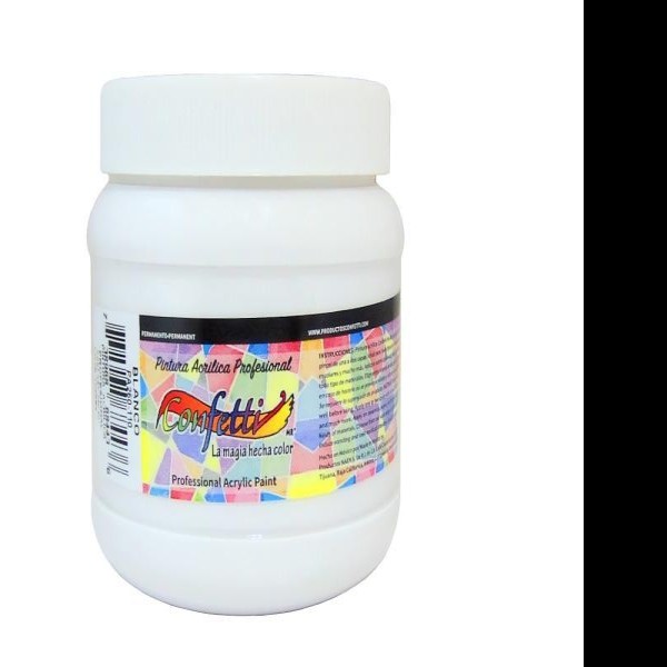 PINTURA ACRILICA CONFETTI 250ML.BLANCO 110 PZA